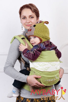 Эрго-рюкзак My Baby Stile, салатовый, птицы Слинг Май Бэби Керриер рекомендуется начать использовать с рождения и по достижении 20 килограммового веса. Даже один рюкзак уверенно прослужит вам, даст возможность ношения ребенка лицом к маме, сбоку, сзади или полулежа.