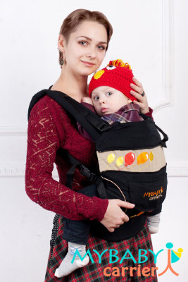 Эрго-рюкзак My Baby Stile, черный, шарики Слинг Май Бэби Керриер рекомендуется начать использовать с рождения и по достижении 20 килограммового веса. Даже один рюкзак уверенно прослужит вам, даст возможность ношения ребенка лицом к маме, сбоку, сзади или полулежа.